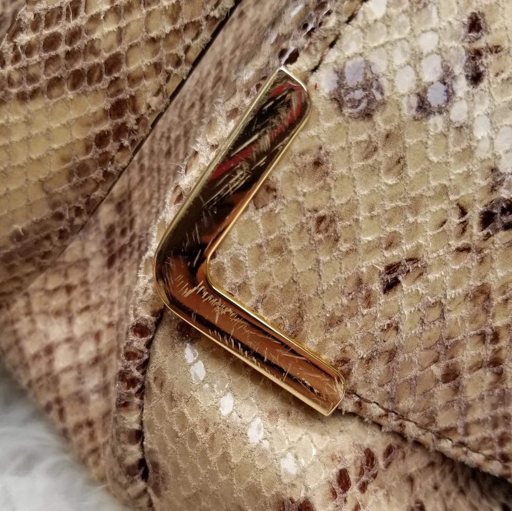 NWT Michael Kors Beverly Large Python Satchel